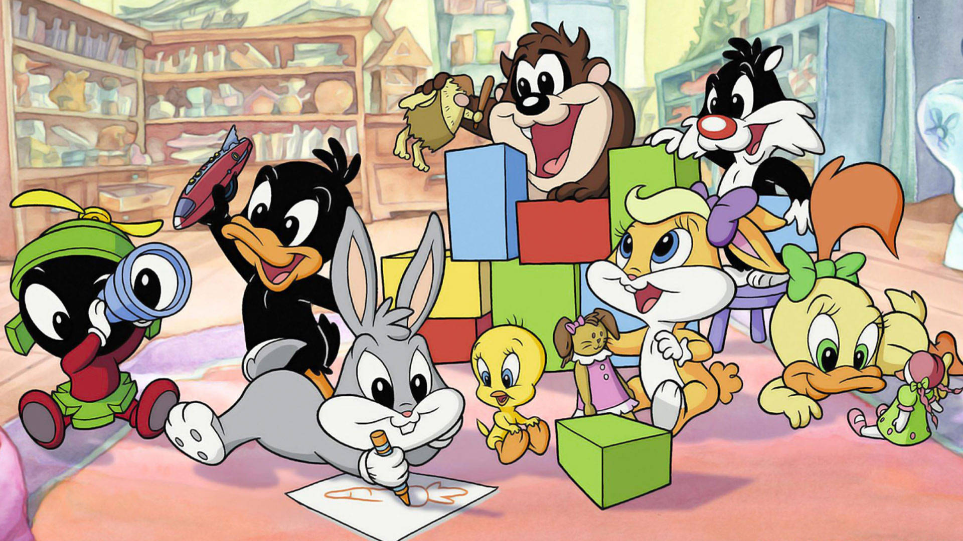 Baby Looney Tunes Playroom Background
