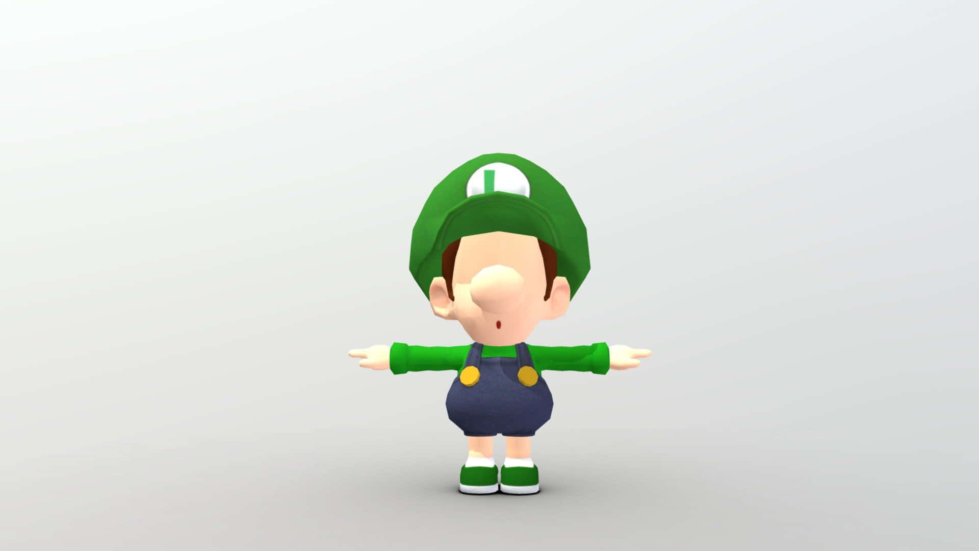 Baby Luigi 3d Modell Bakgrunnsbildet