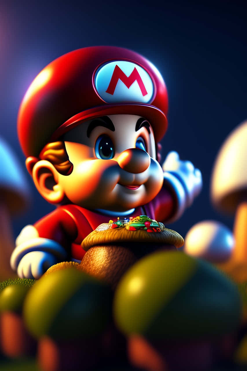 Baby Mario Avontuurlijke Glans Achtergrond