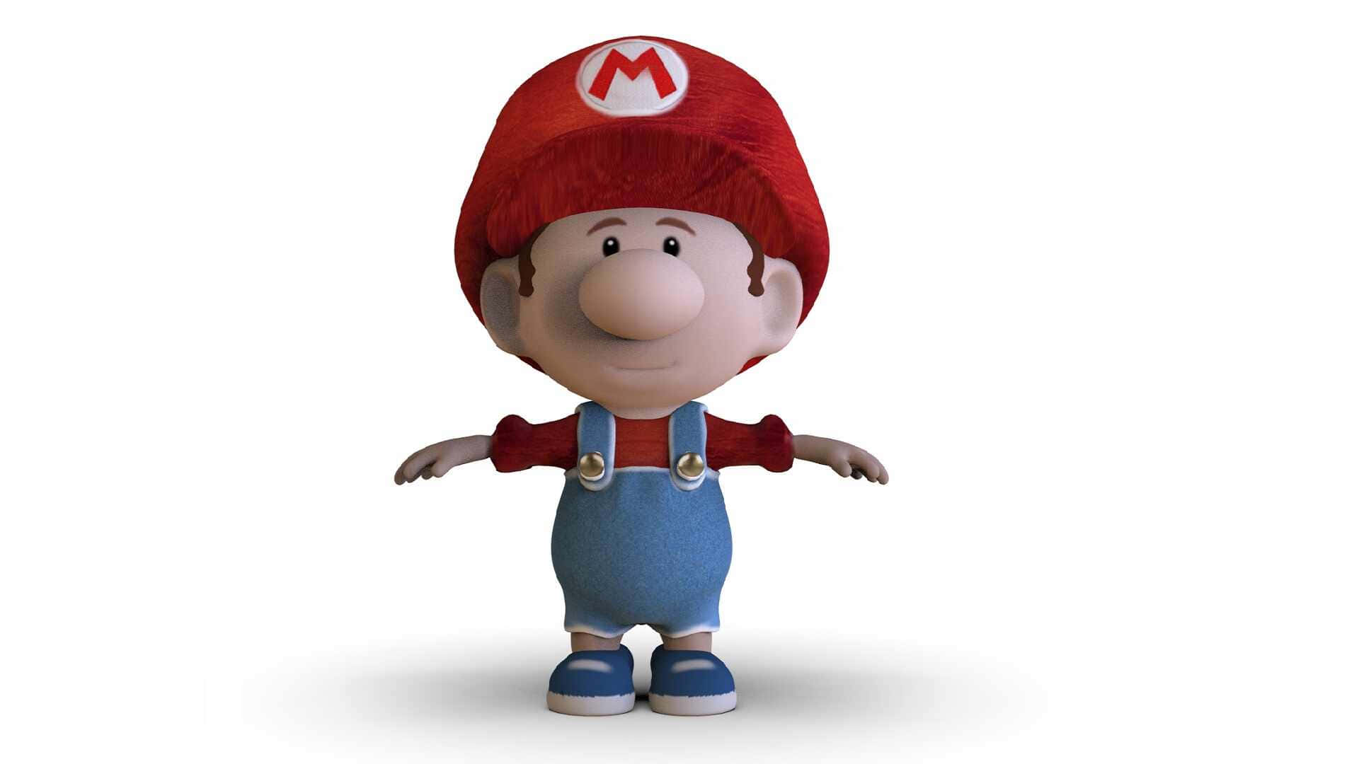 Baby Mario Personage Render Achtergrond