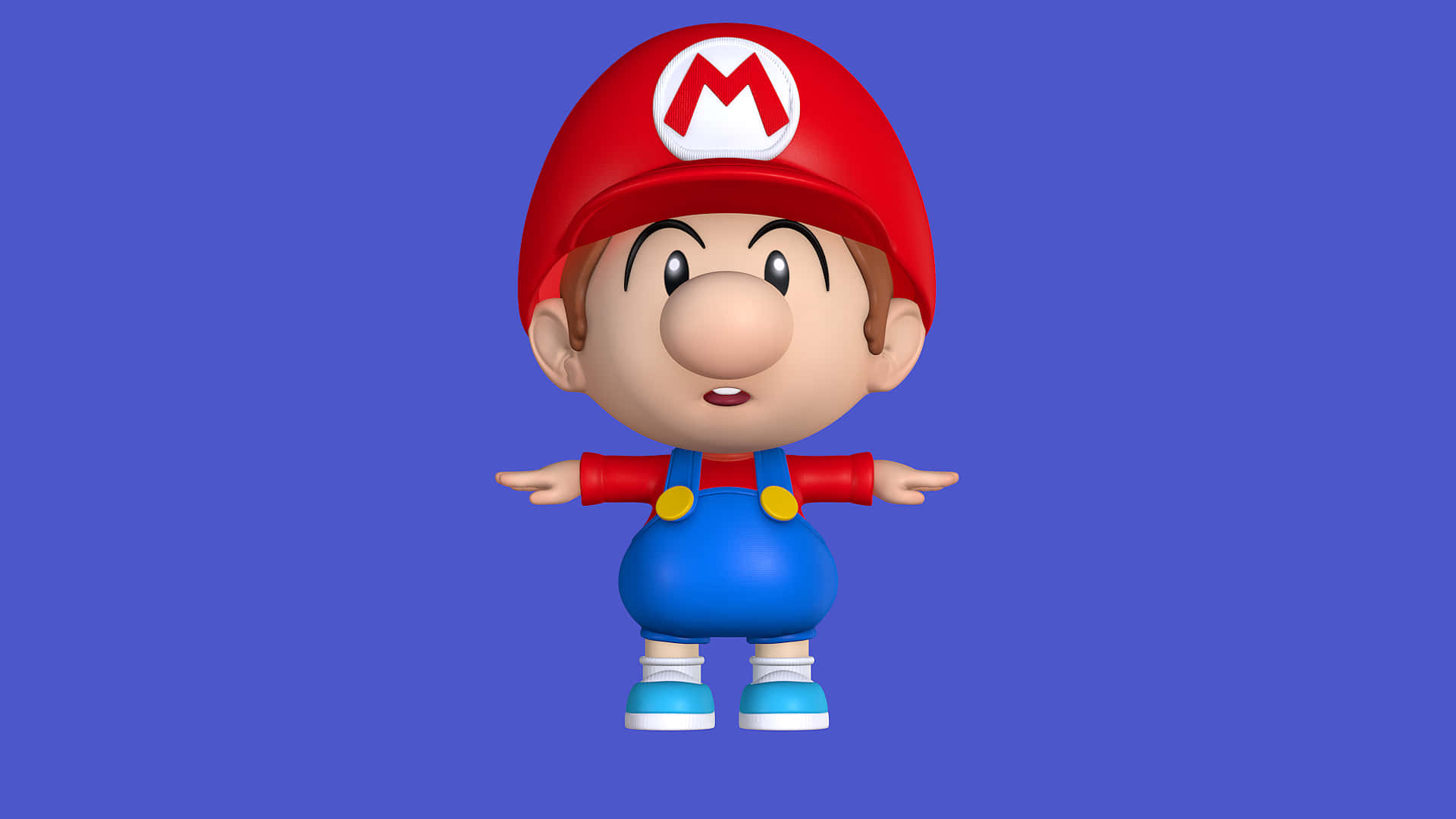 Baby Mario Schattige Pose Achtergrond