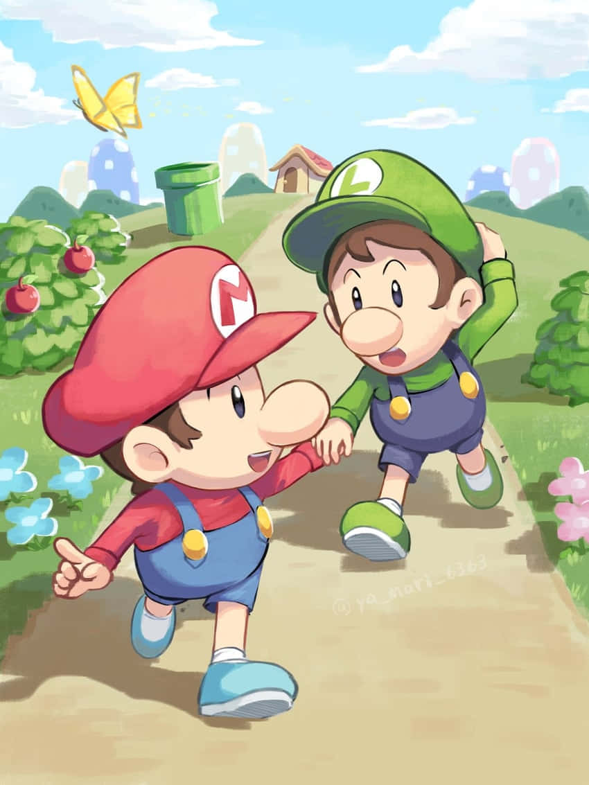 Aventure De Bébé Mario Et Bébé Luigi Fond d'écran