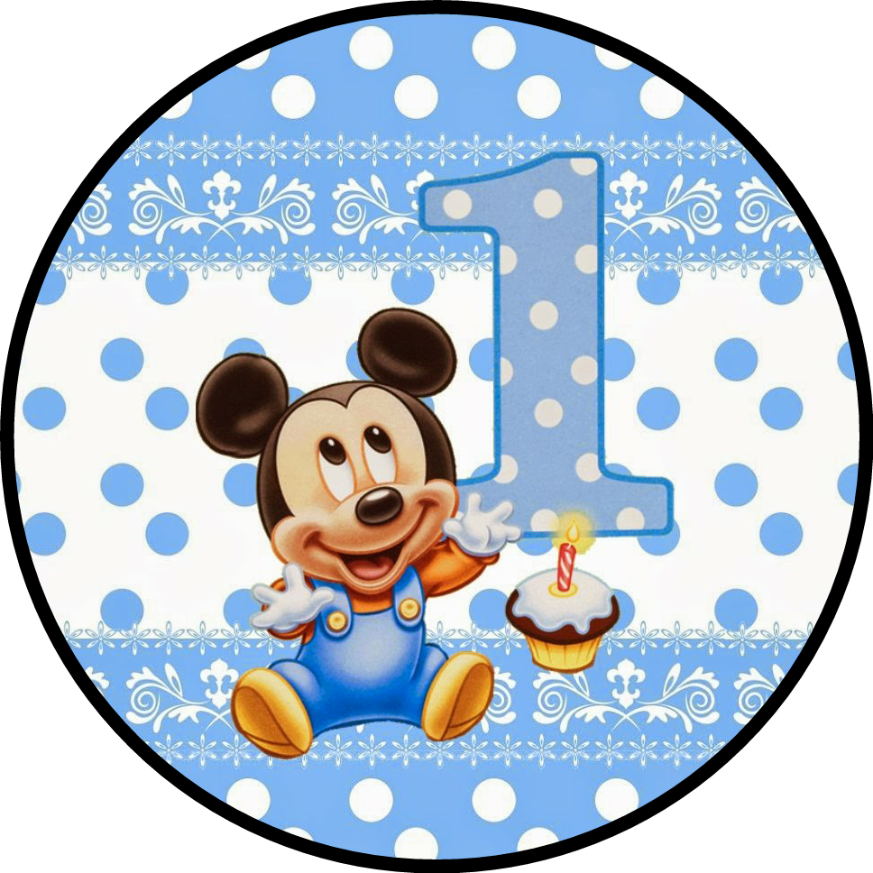 Baby Mickey First Birthday PNG