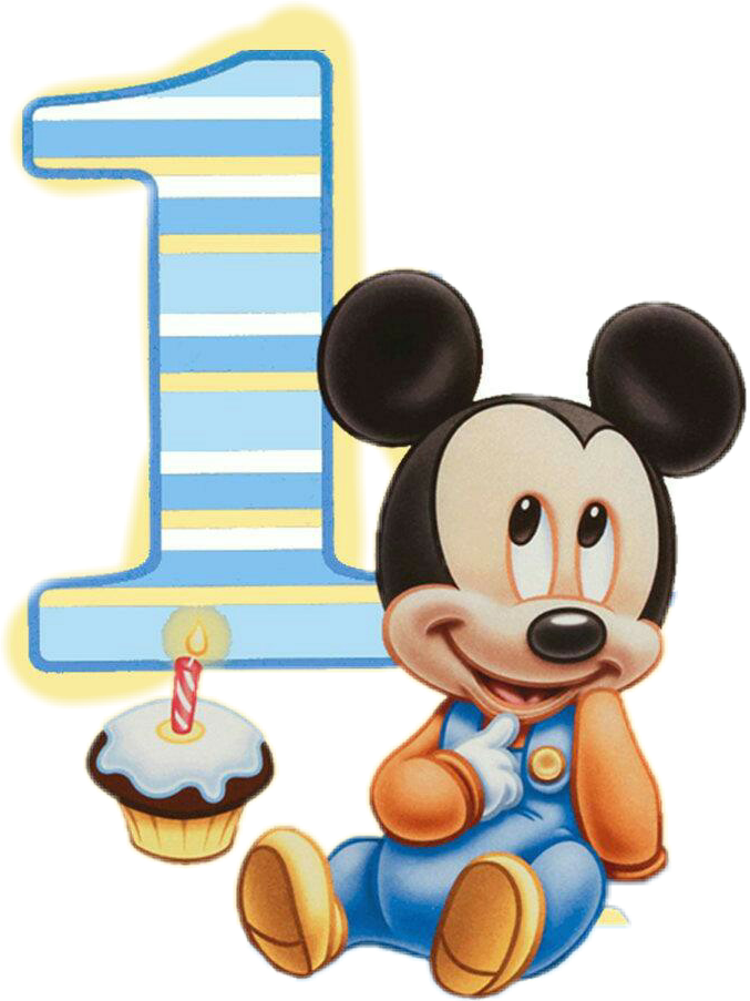 Baby Mickey First Birthday PNG