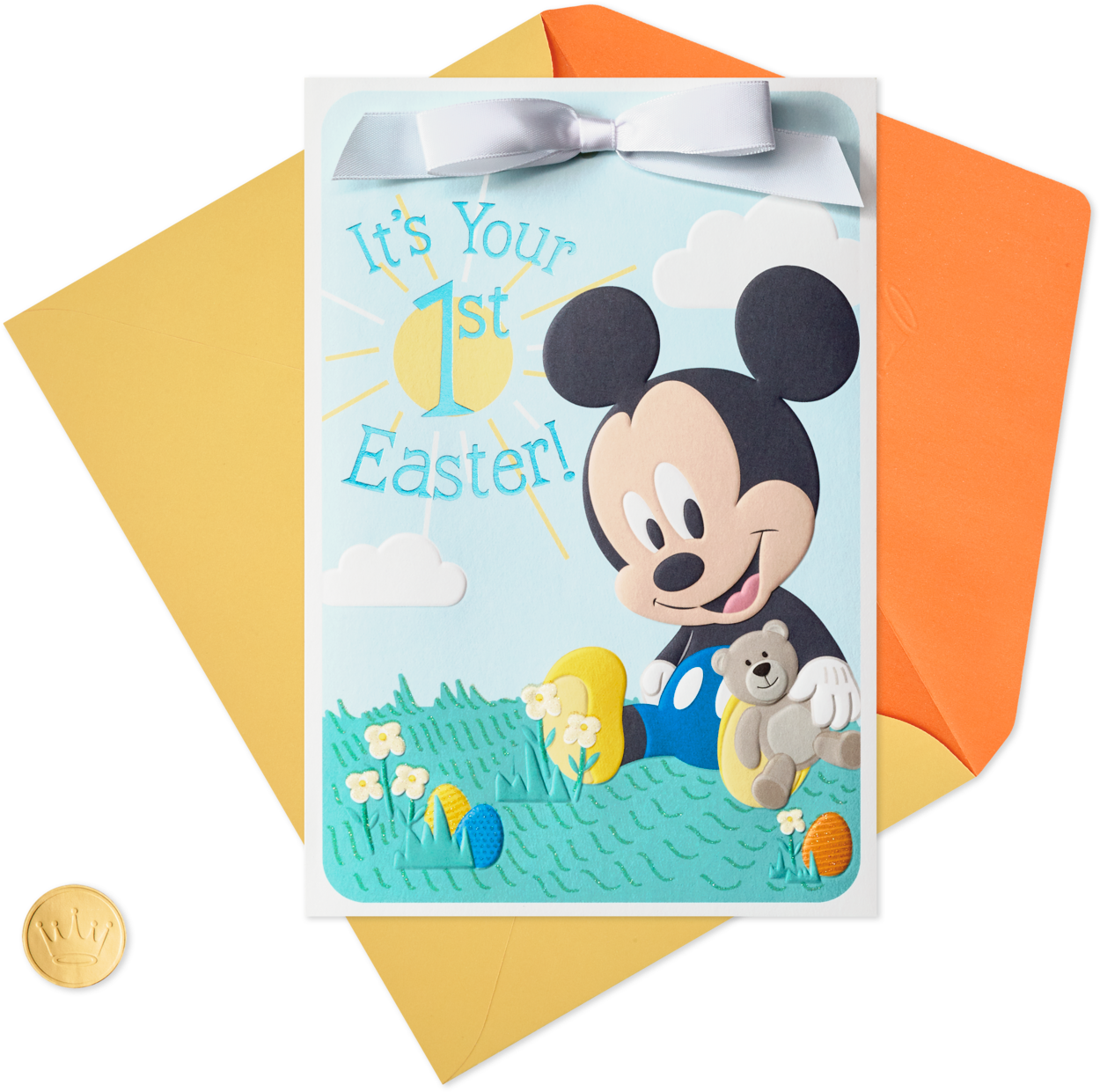 Baby Mickey First Easter Greeting Card PNG