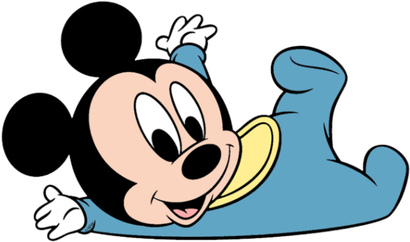 Baby Mickey Mouse Lying Down PNG