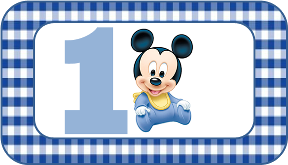 Baby Mickey Number One PNG