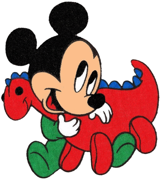 Baby Mickey Riding Pluto Toy PNG