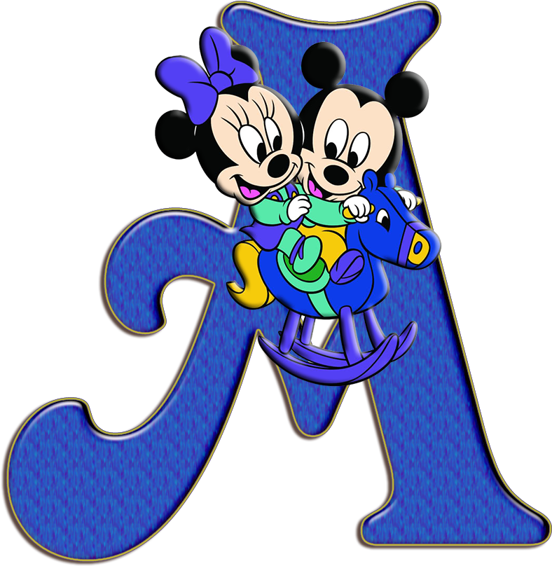 Baby Mickeyand Minnie Rocking Horse PNG