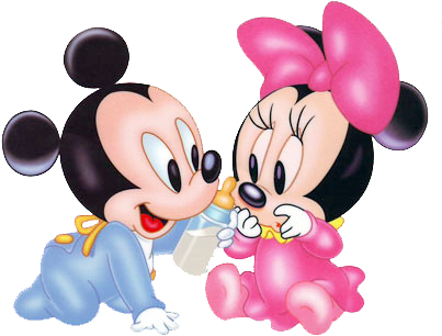 Baby Mickeyand Minnie Sharing PNG