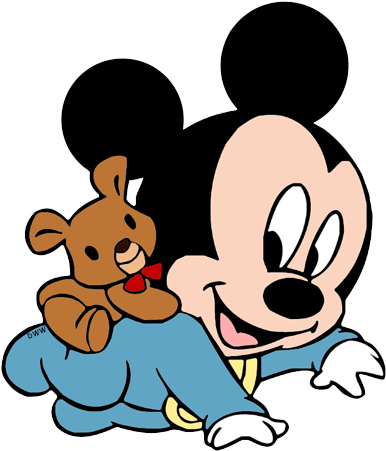 Download Baby Mickeyand Teddy Bear | Wallpapers.com