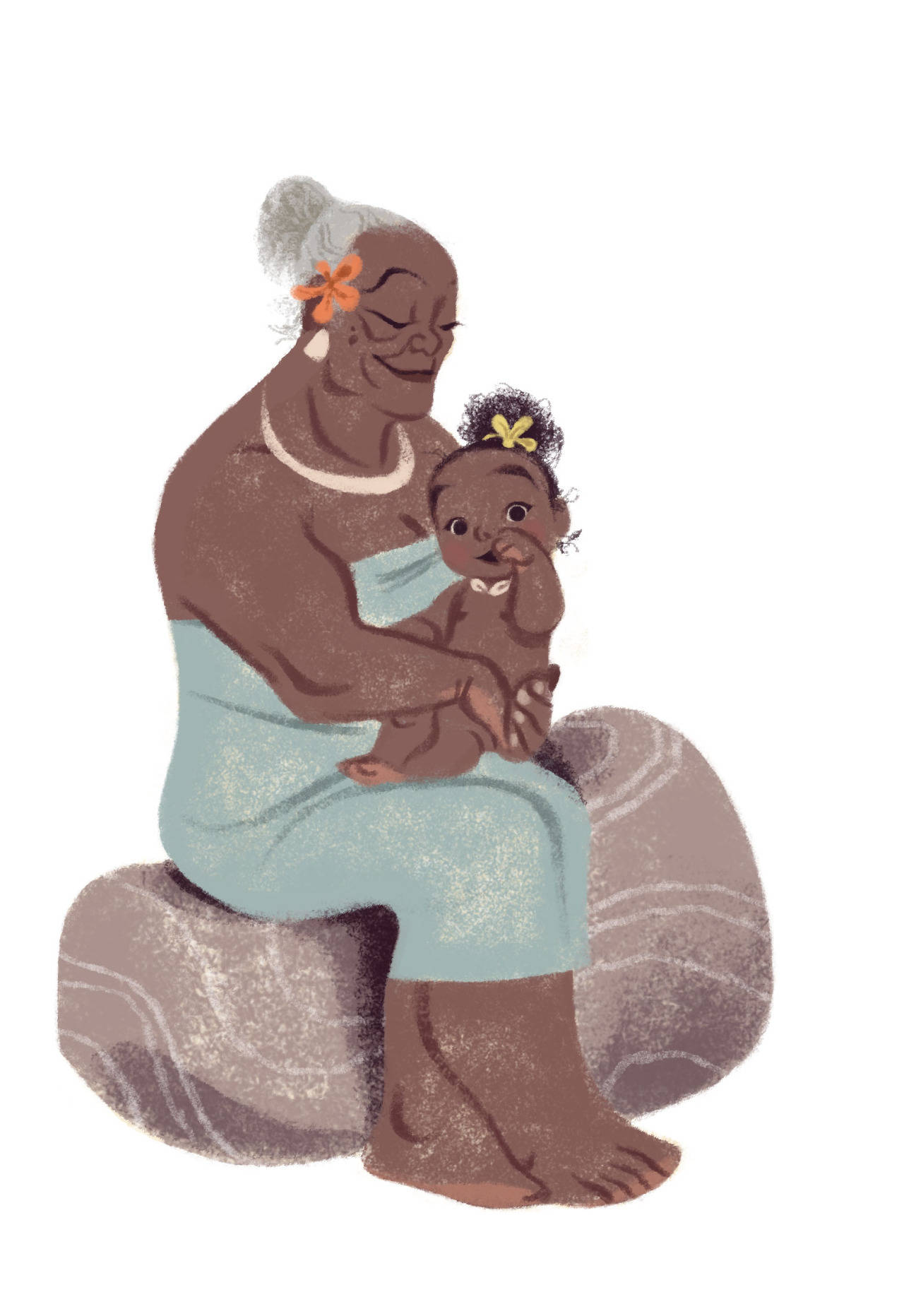 Baby Moana And Grandma Tala Wallpaper