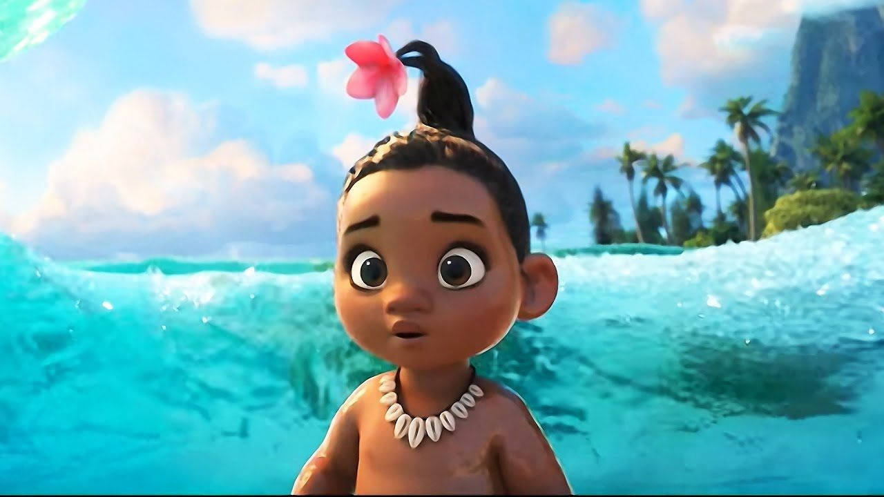 Baby Moana Flower Hair Picture