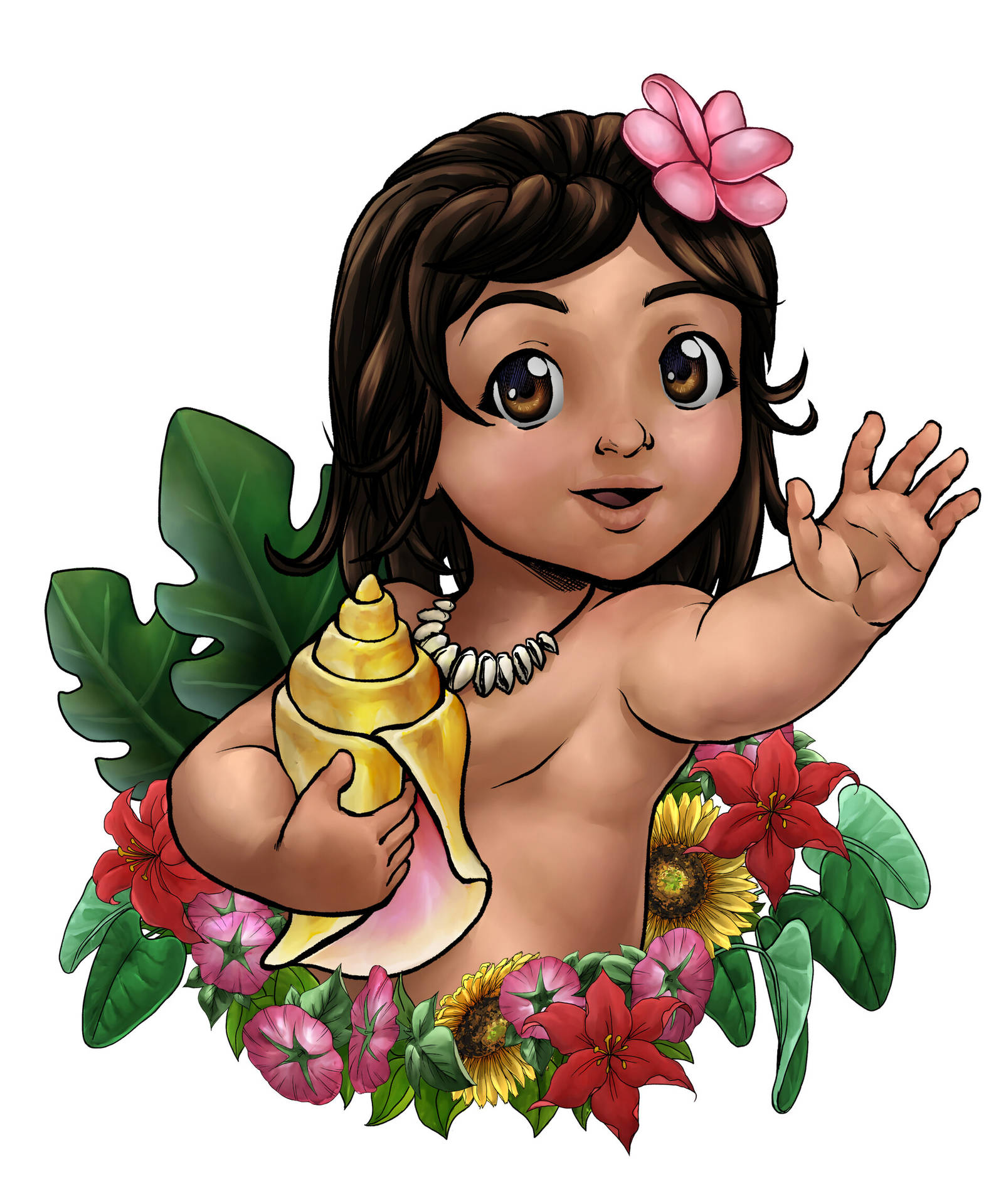 Baby Moana Graphic Art Picture