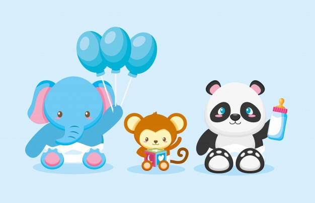 Baby Monkey And Friends Wallpaper