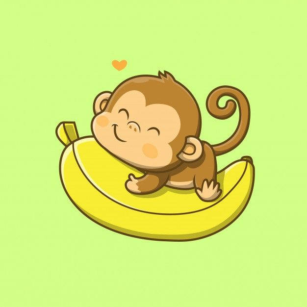 Download Baby Monkey Banana Wallpaper 