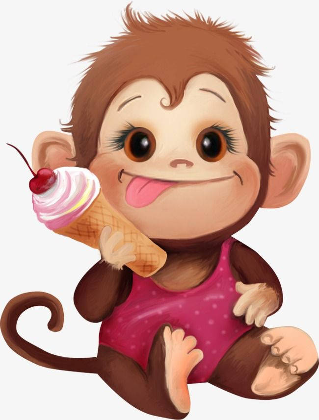 Baby Monkey Ice Cream Wallpaper
