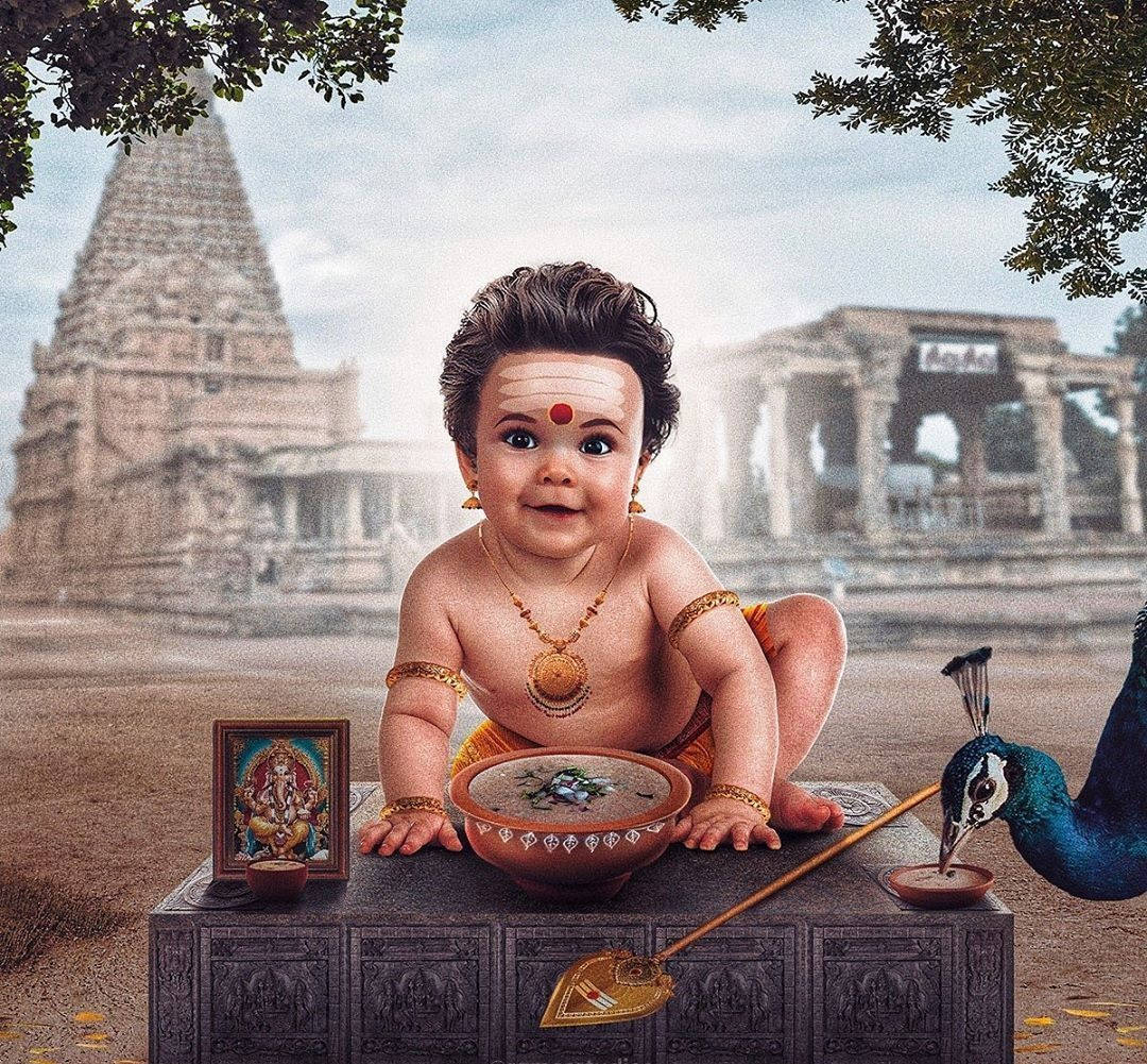 Baby Murugan Hindu Gud af Sejr Tapetet Wallpaper