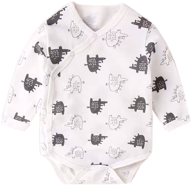Baby Onesiewith Cute Monster Prints PNG