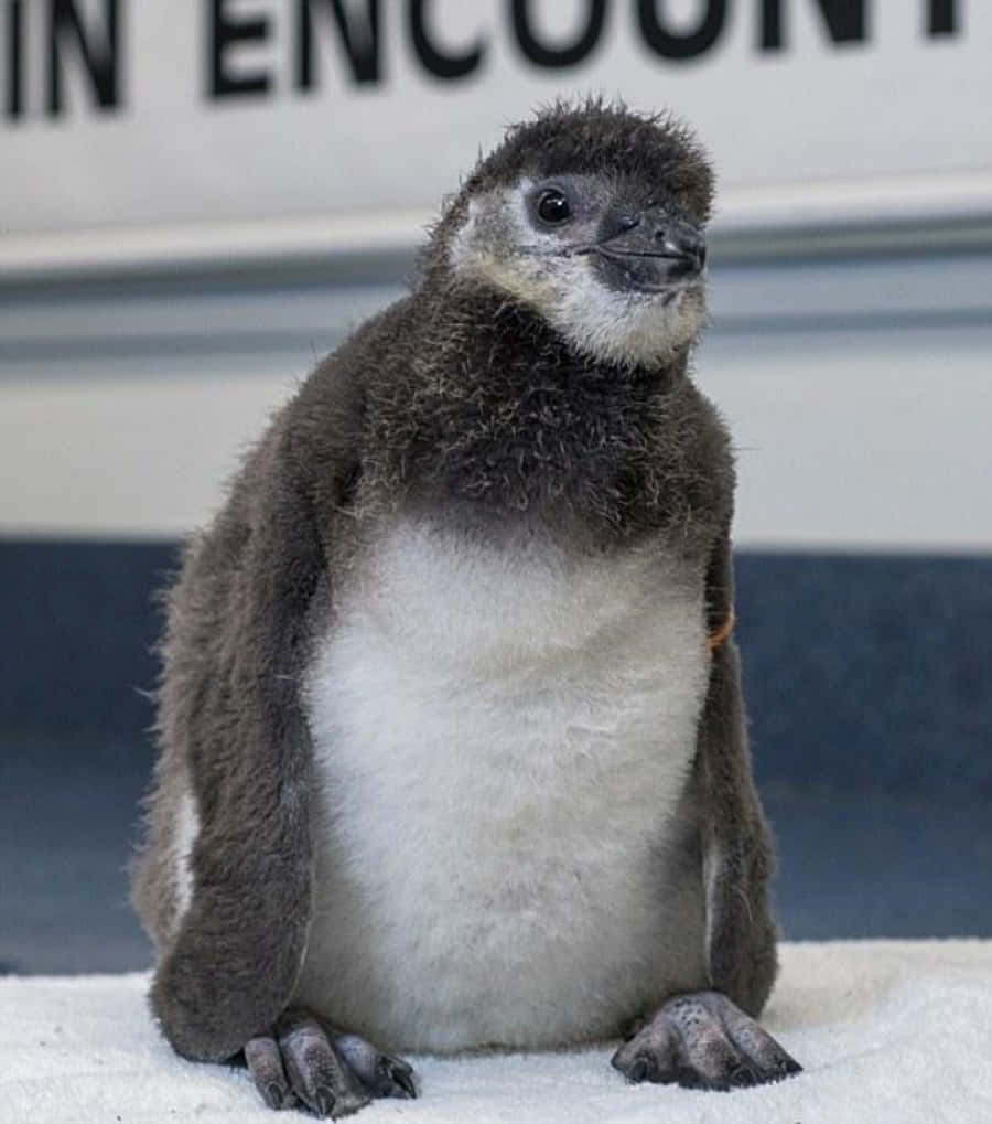 An adorable baby penguin