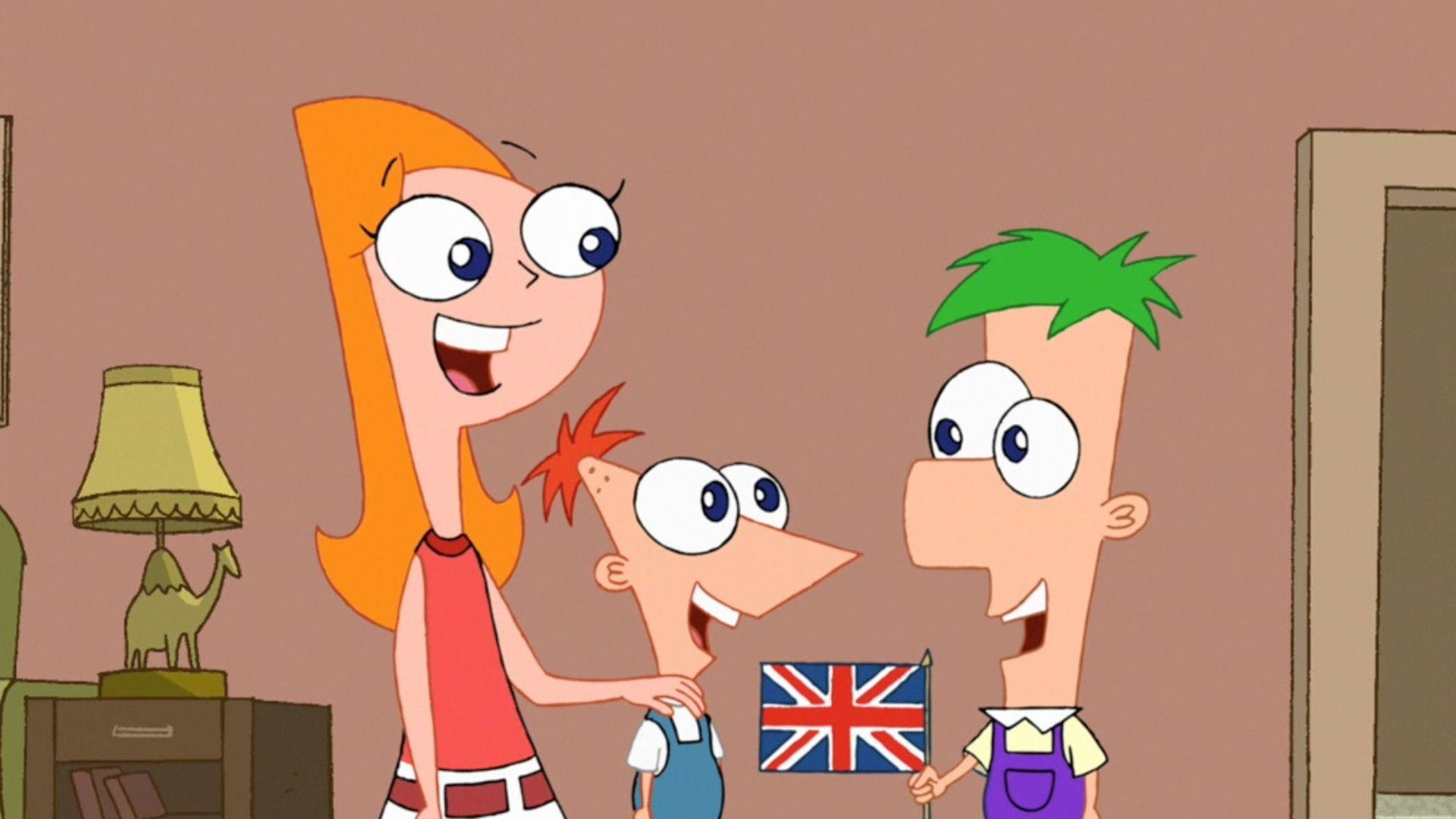 Scarica lo sfondo del Baby Phineas E Ferb Con Candace | Wallpapers.com