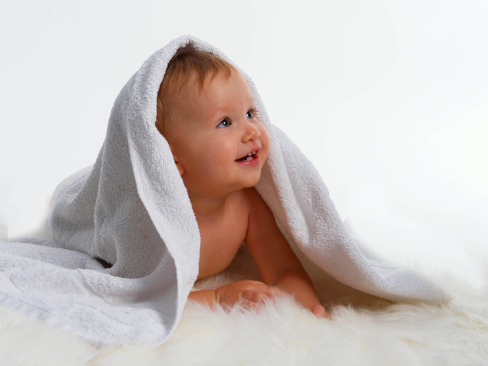 Baby Photography Under A White Fabric Wallpaper