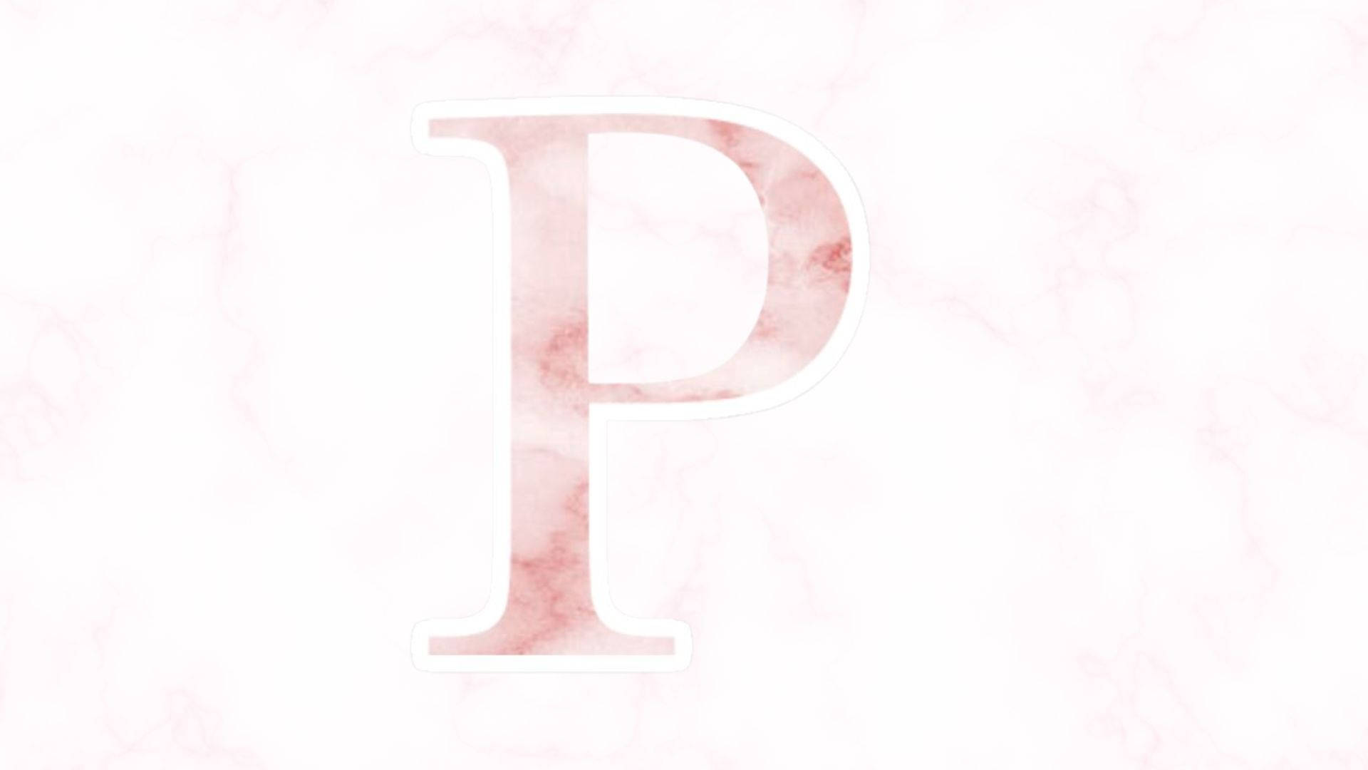 Baby Pink Letter P Wallpaper