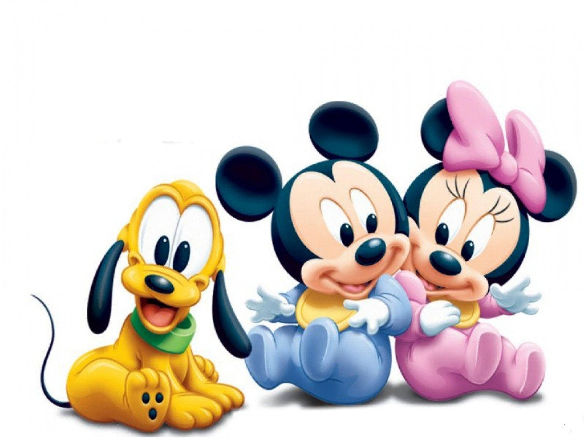 Baby Pluto, Minnie, And Mickey Mouse Hd