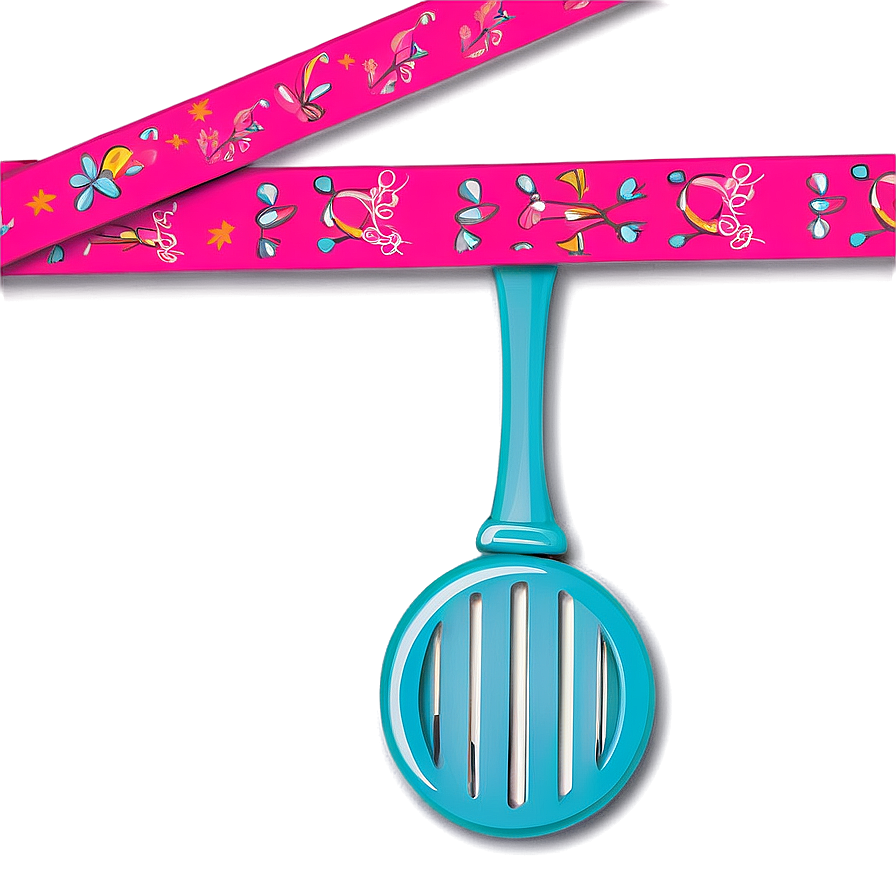 Baby Rattle With Ribbons Png Dgi6 PNG