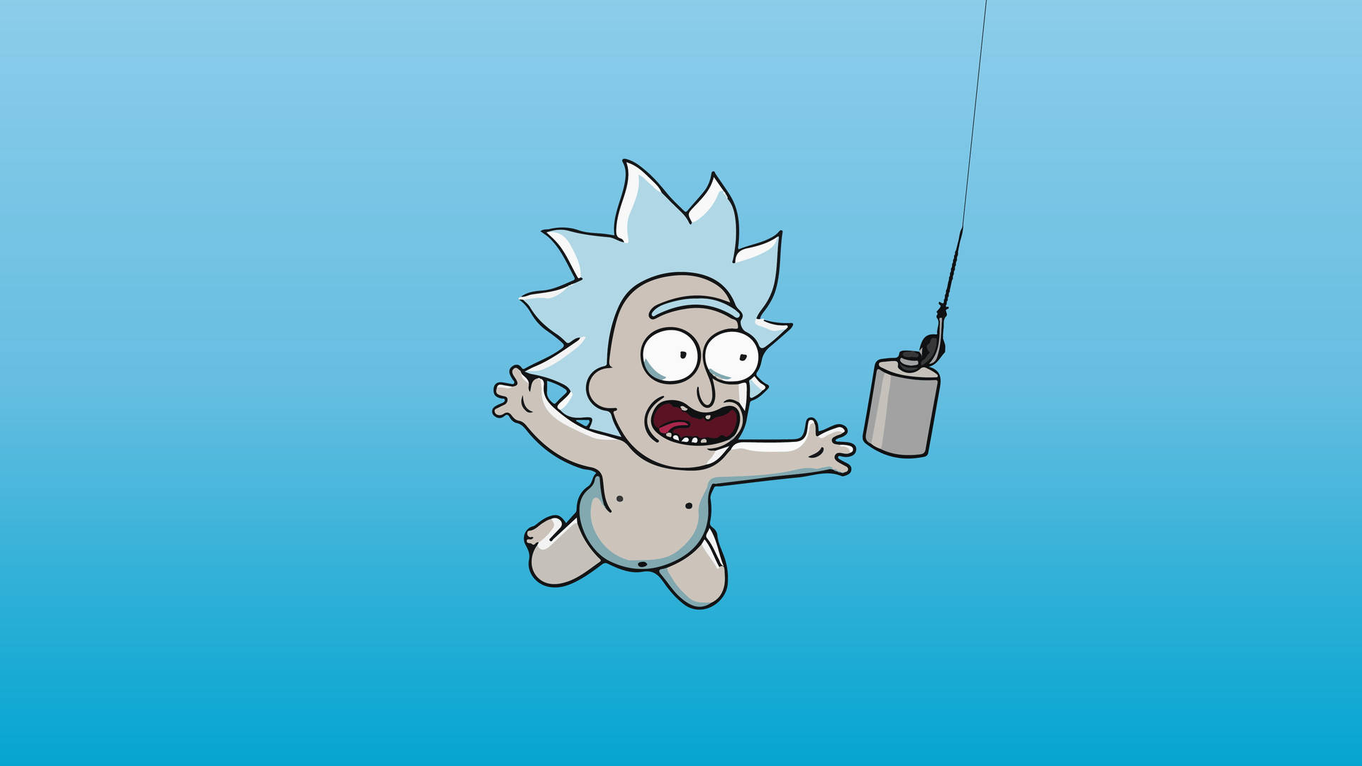 Baby Rick From Rick And Morty Stoner Wallpaper