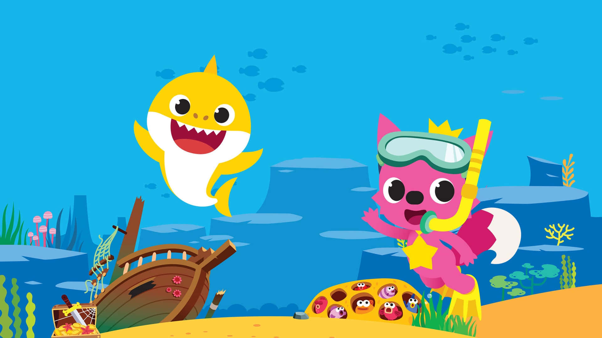 Baby Shark Background William And Pinkfong
