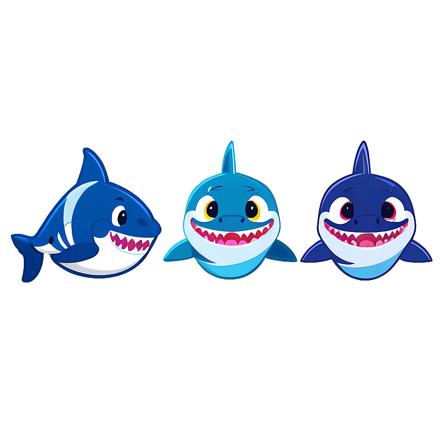 Baby Shark Family Love Png Bdq PNG