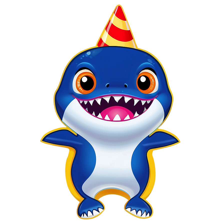 Baby Shark In Party Hat Png 05042024 PNG