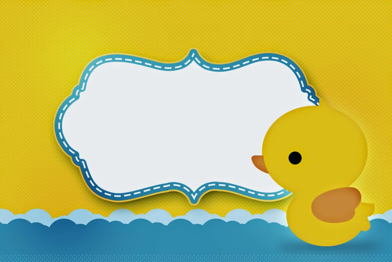 Yellow Rubber Ducky Baby Shower Background