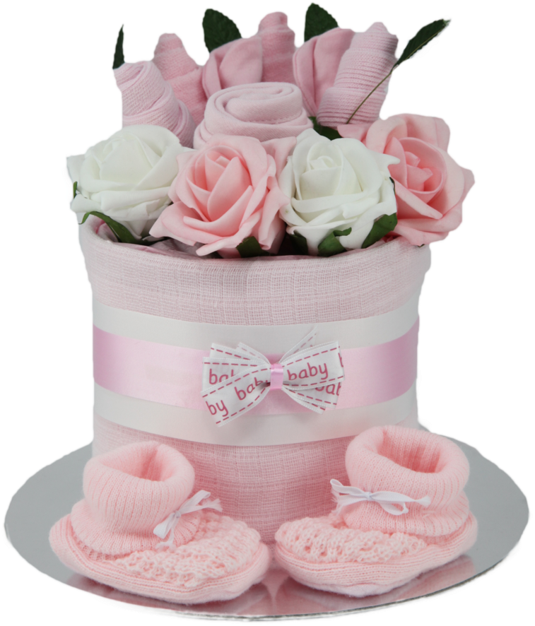 Baby Shower Flowerand Clothing Bouquet PNG