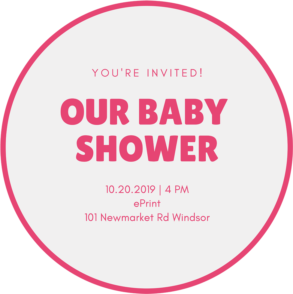 Baby Shower Invitation Template PNG