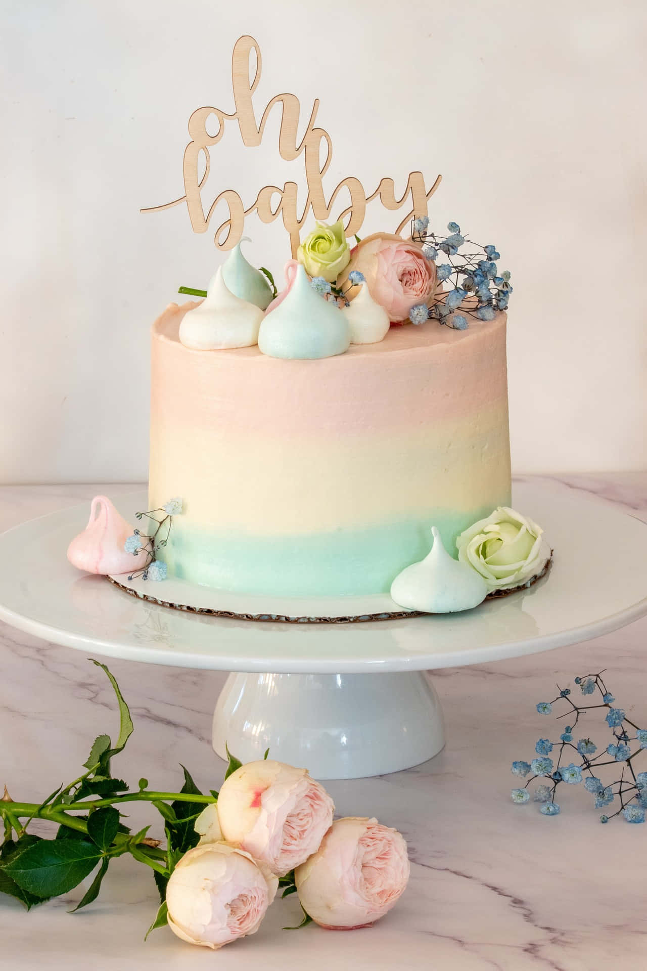 Baby Shower Neapolitan Cake Picture
