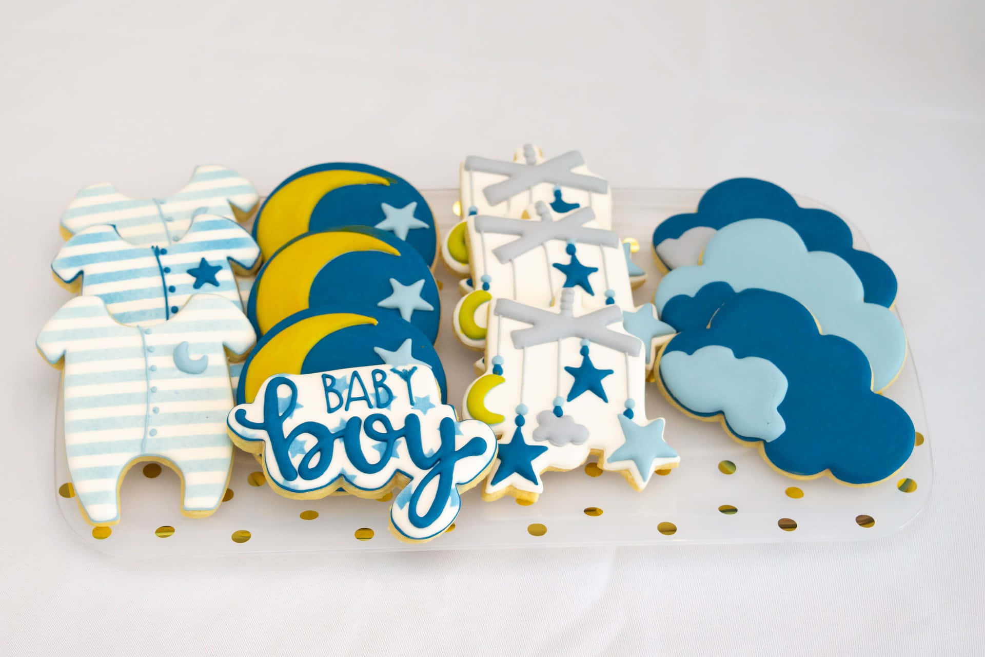 Baby Shower Picture Boy Themed Cookies