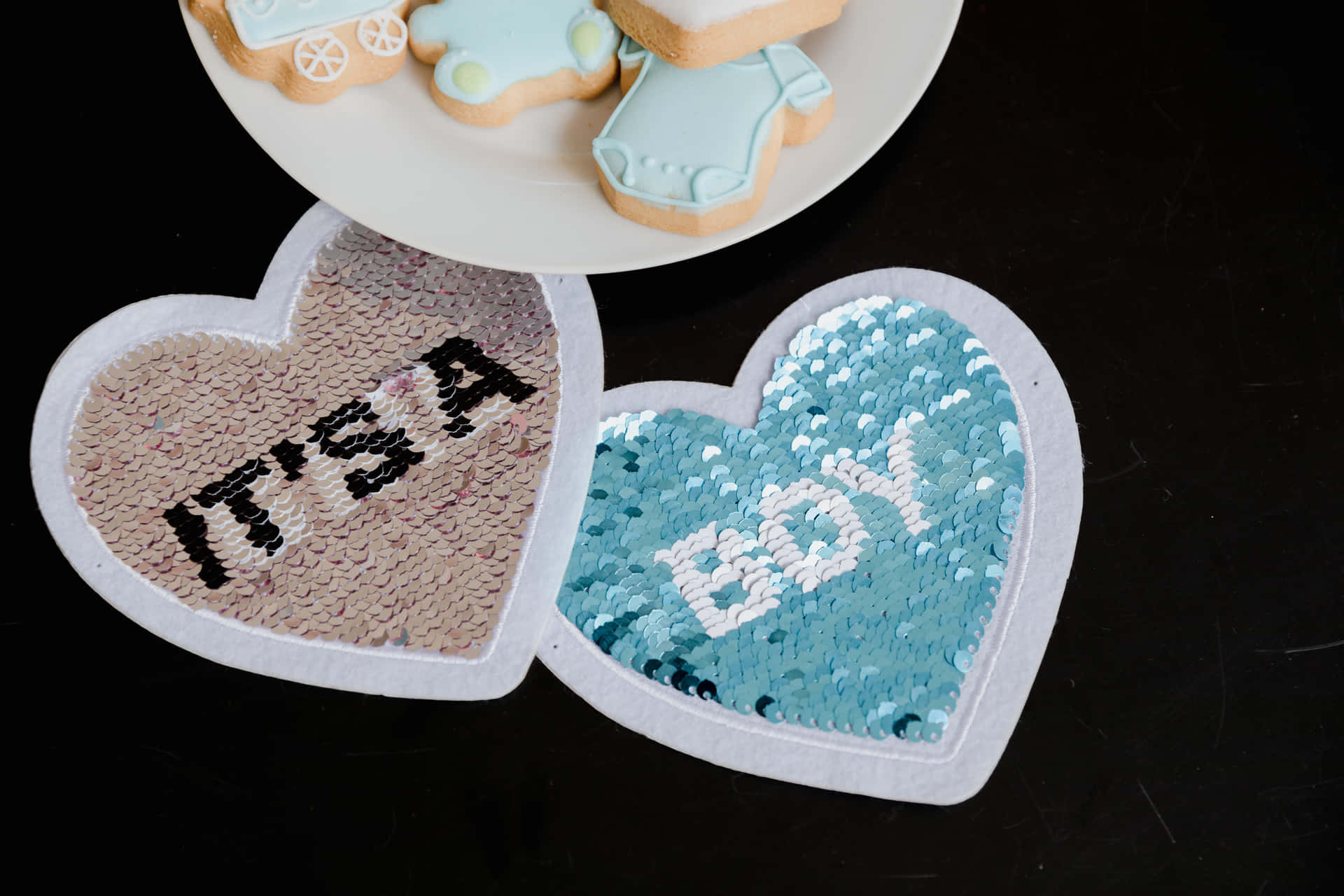 Sequined Baby Shower Decorations Picture