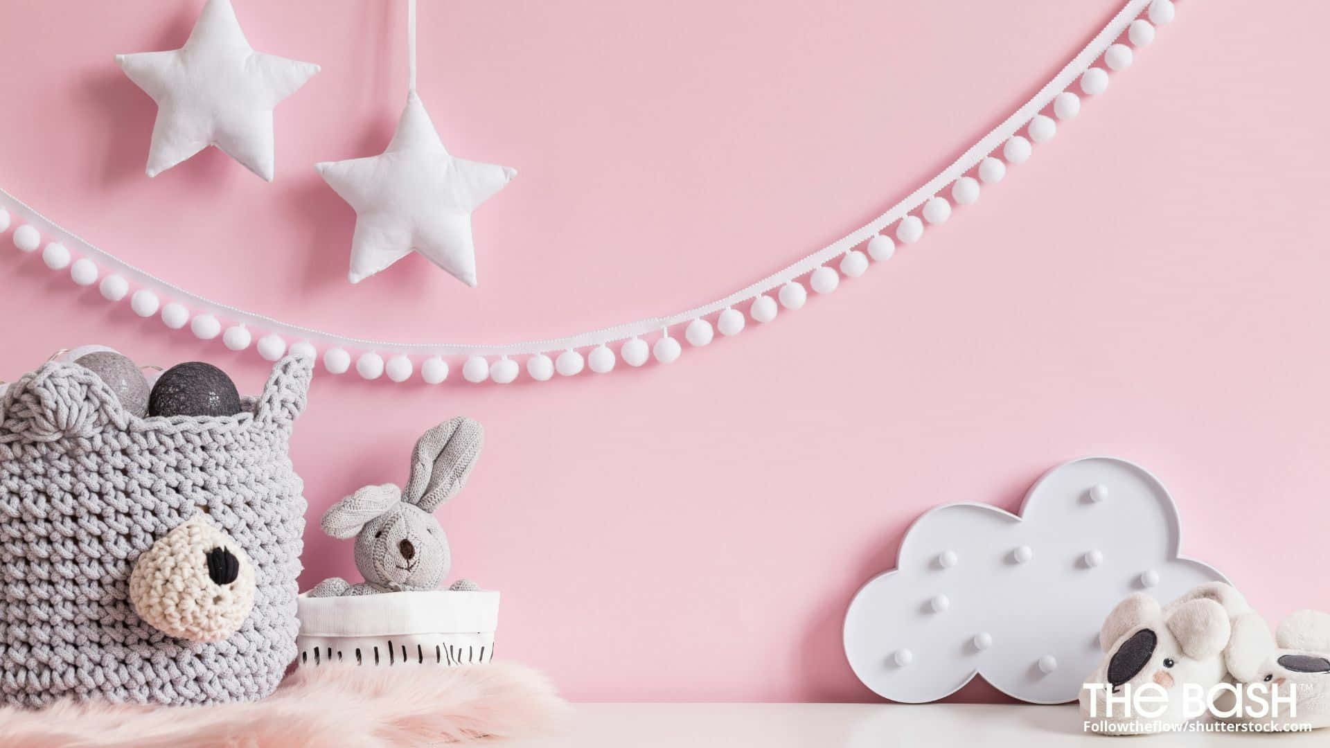 Adorable Baby Shower Themed Zoom Background