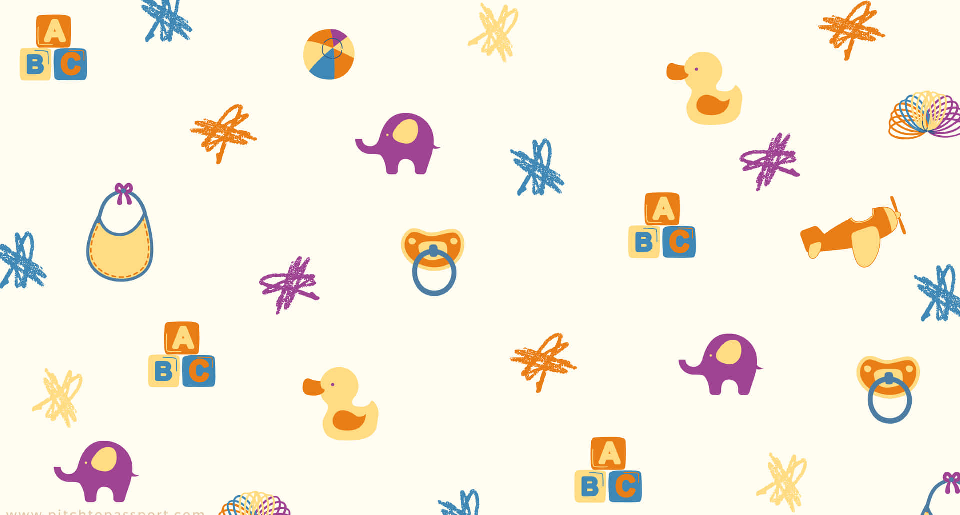 Baby Shower Zoom Background Toys