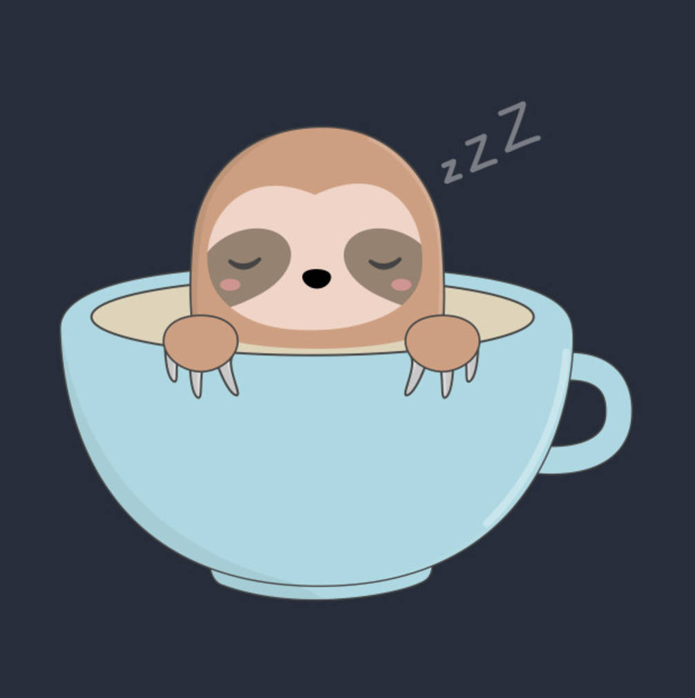Baby Sloth Sleeping In A Mug