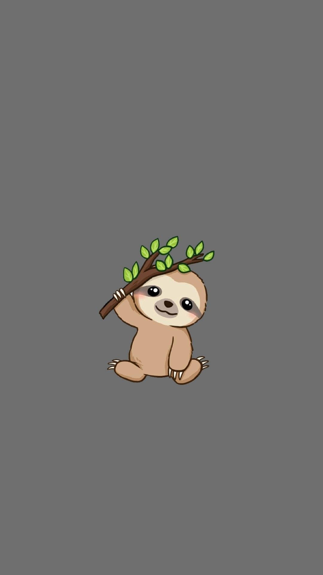 Baby Sloth With A Branch
