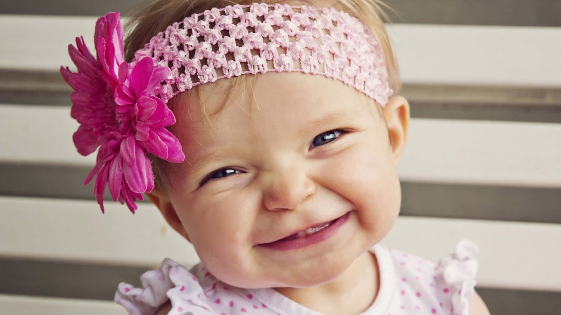 Baby Smile Pink Flower Picture