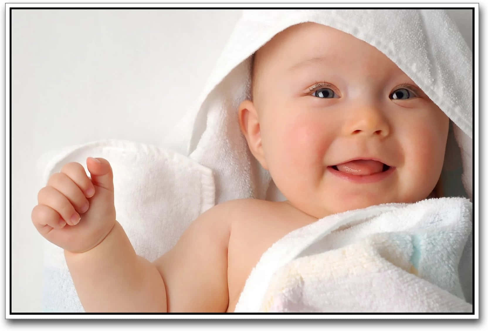 White Baby Smile Picture