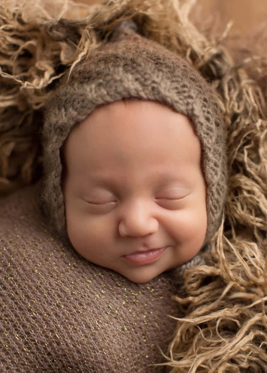 Estetisktbrun Baby-leendebild