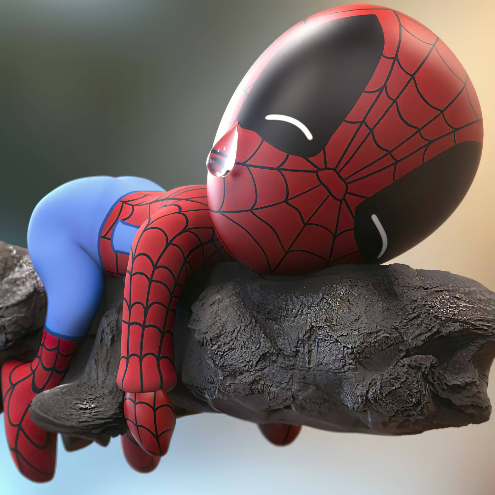 Baby Spider-Man trist 4K tapet Wallpaper