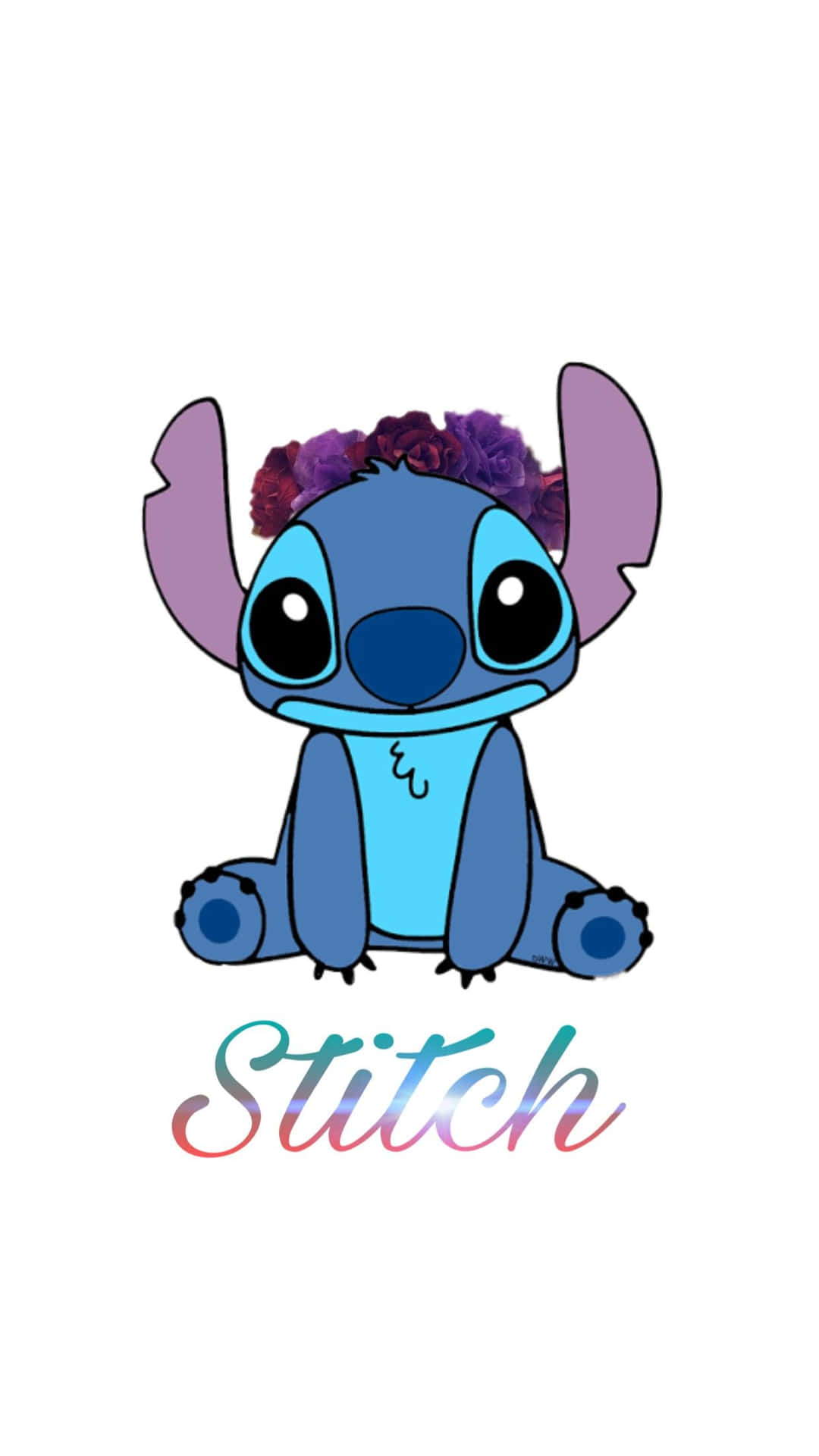 Adorable Baby Stitch having fun playing with a ball Wallpaper