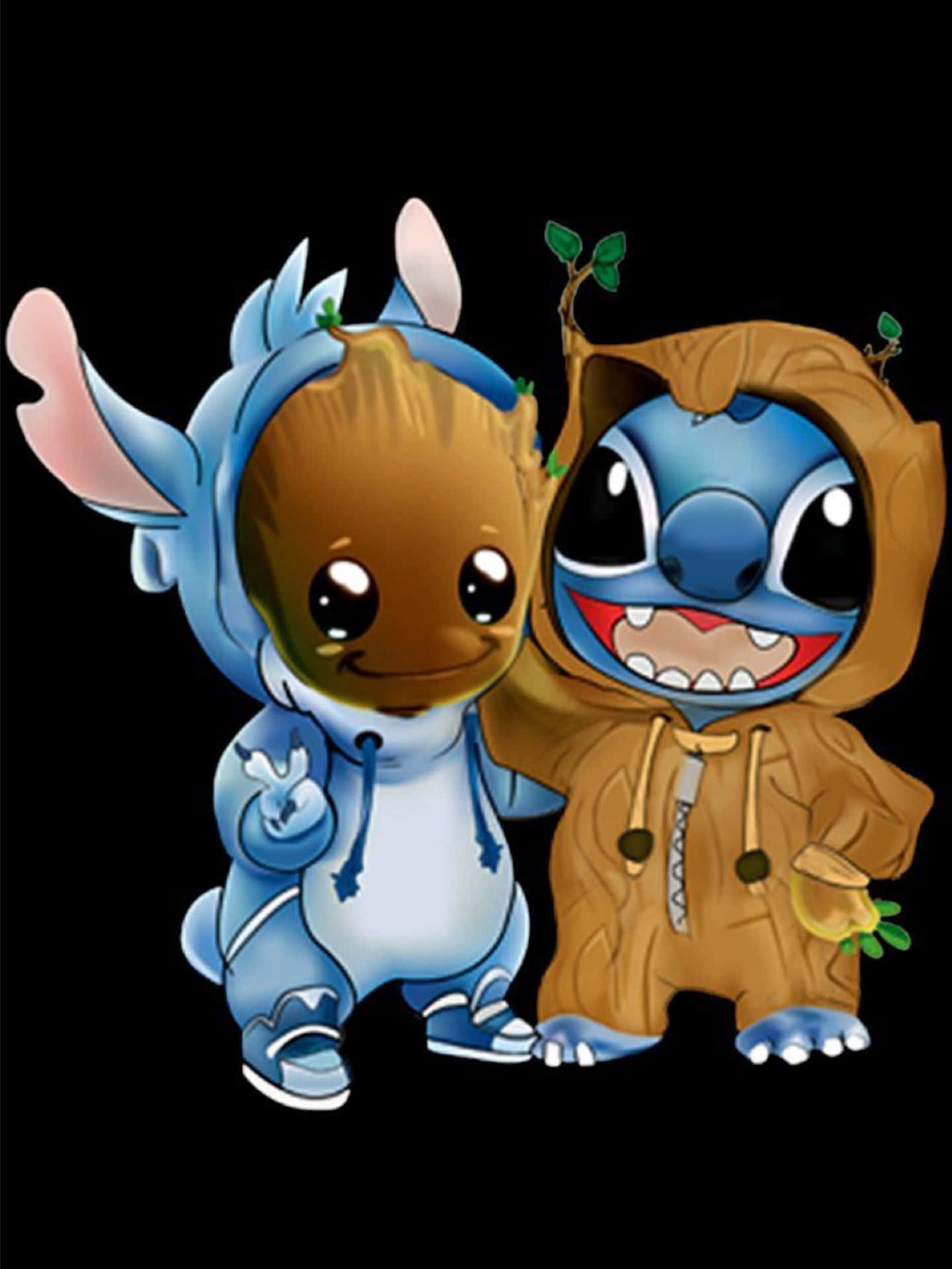 "Fall in love with Baby Stitch" Wallpaper