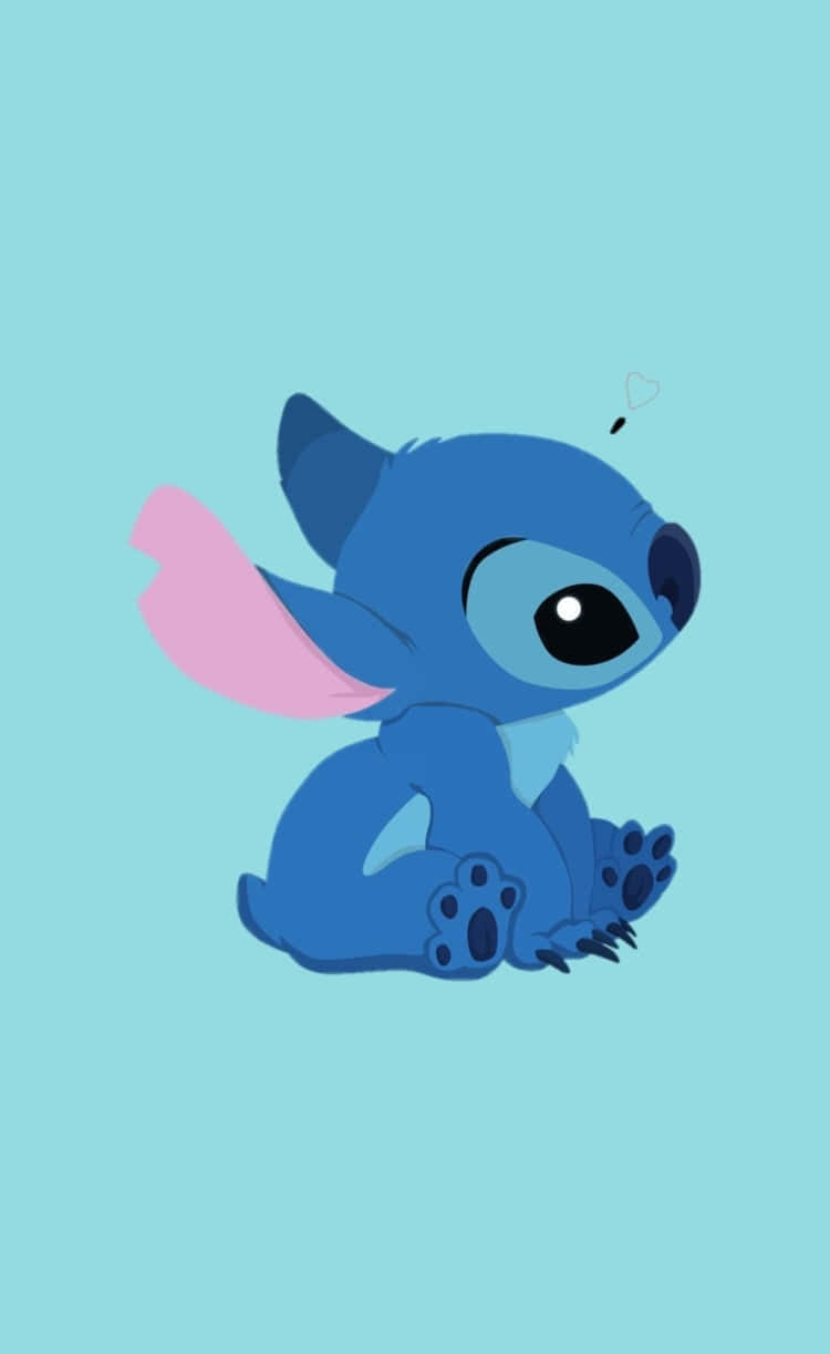 Look how adorable Baby Stitch looks! Wallpaper